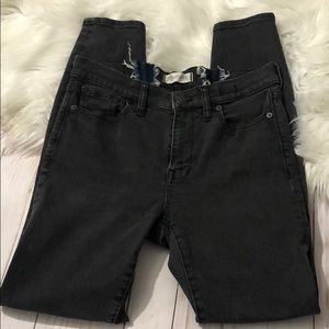 Madewell gray high riser skinny jeans size 28